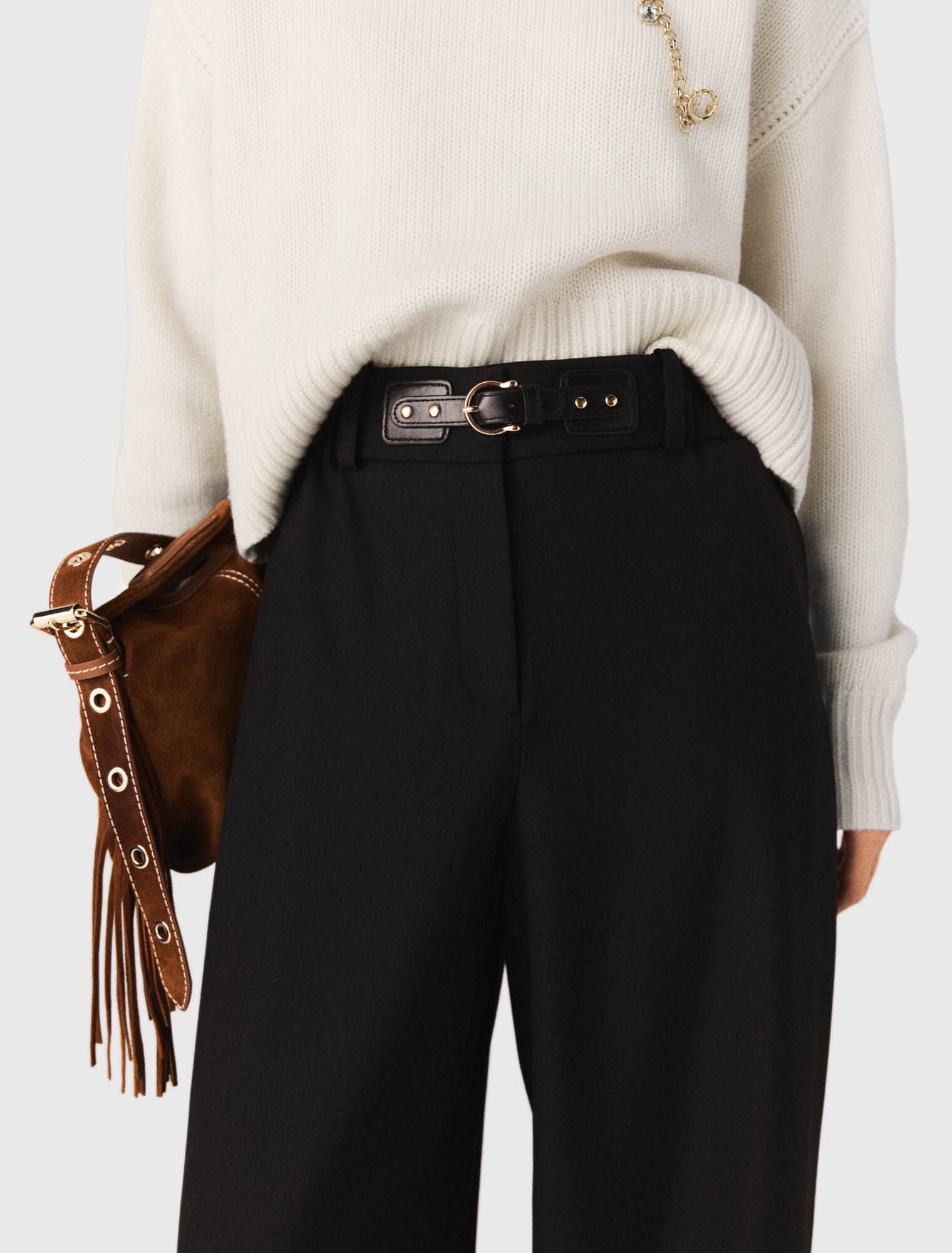 Pantalon tailleur à jambes larges
