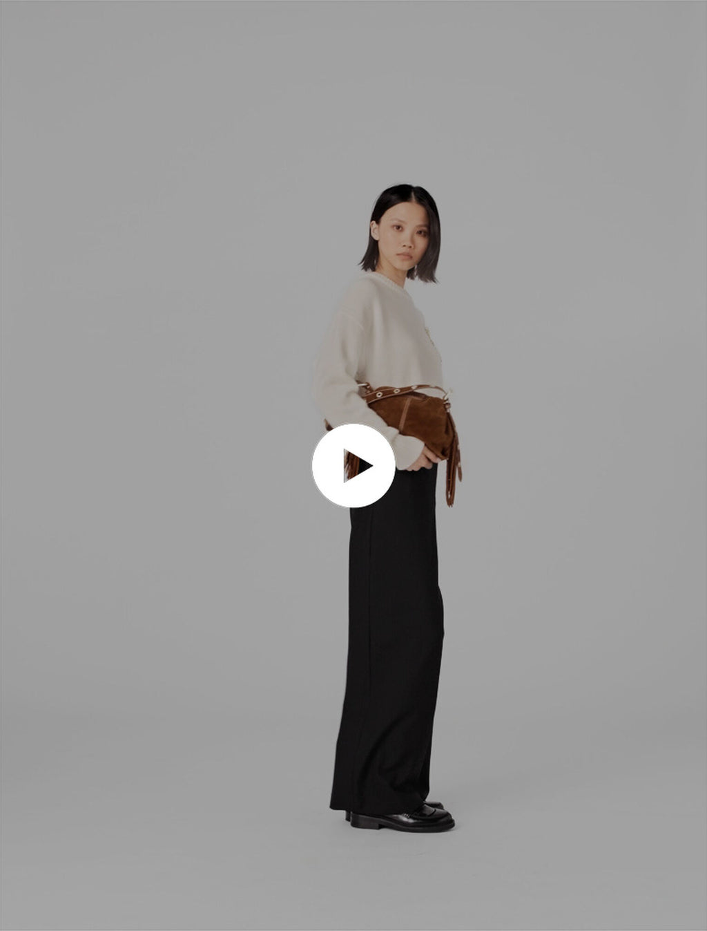 Pantalon tailleur à jambes larges