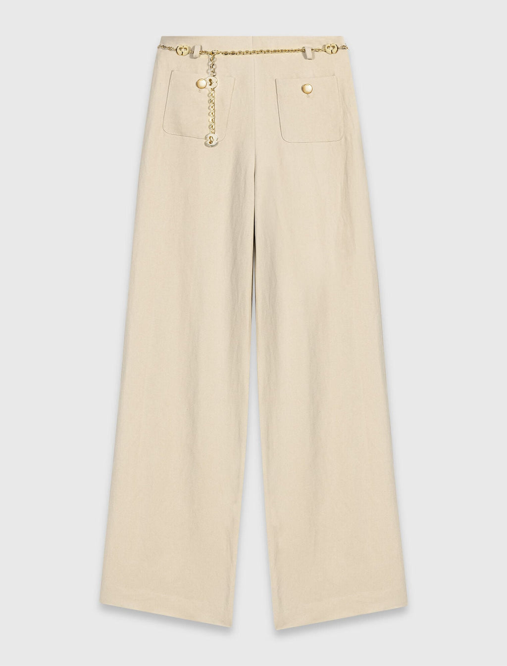 Pantalon tailleur en lin mélangé