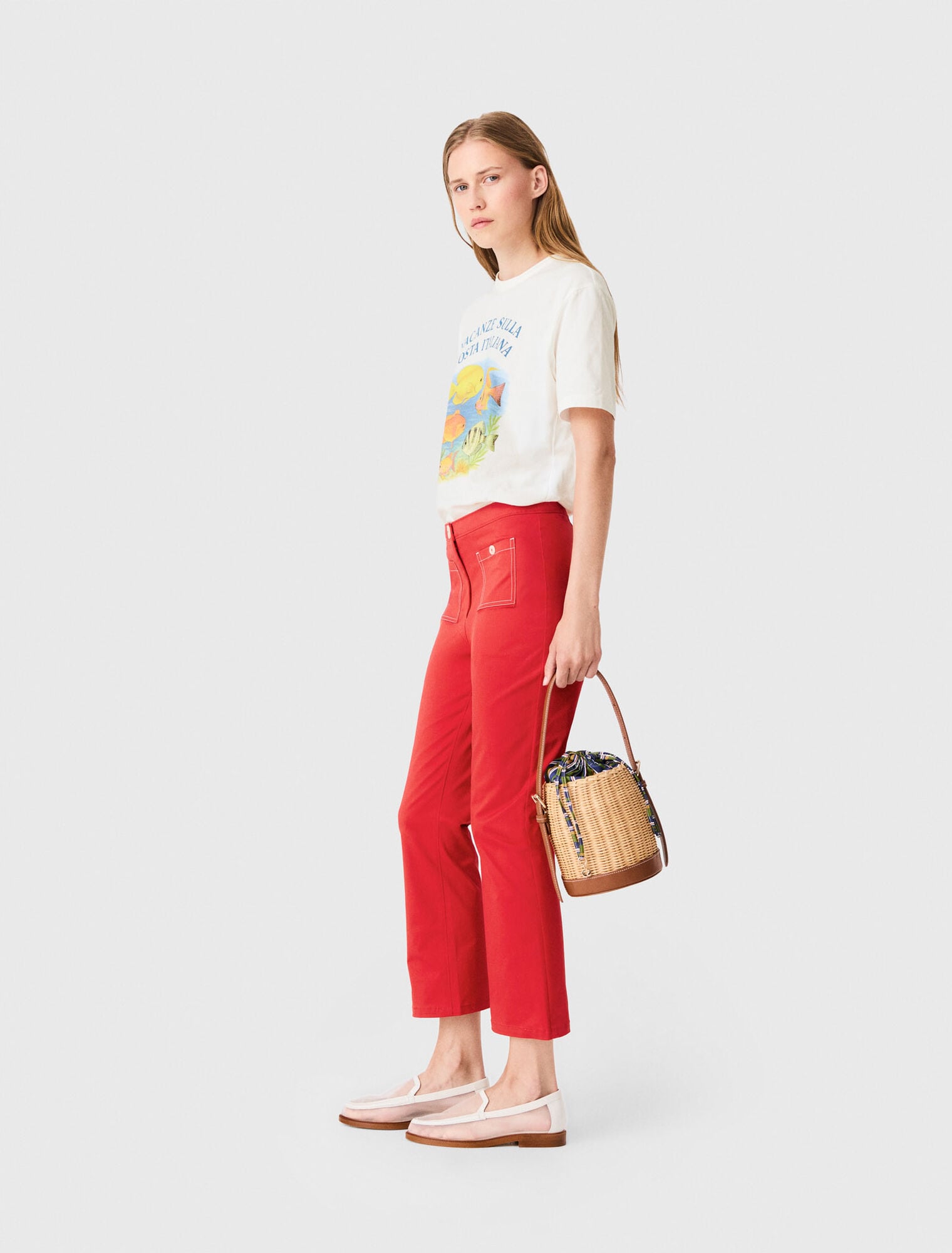 Pantalon corsaire en coton