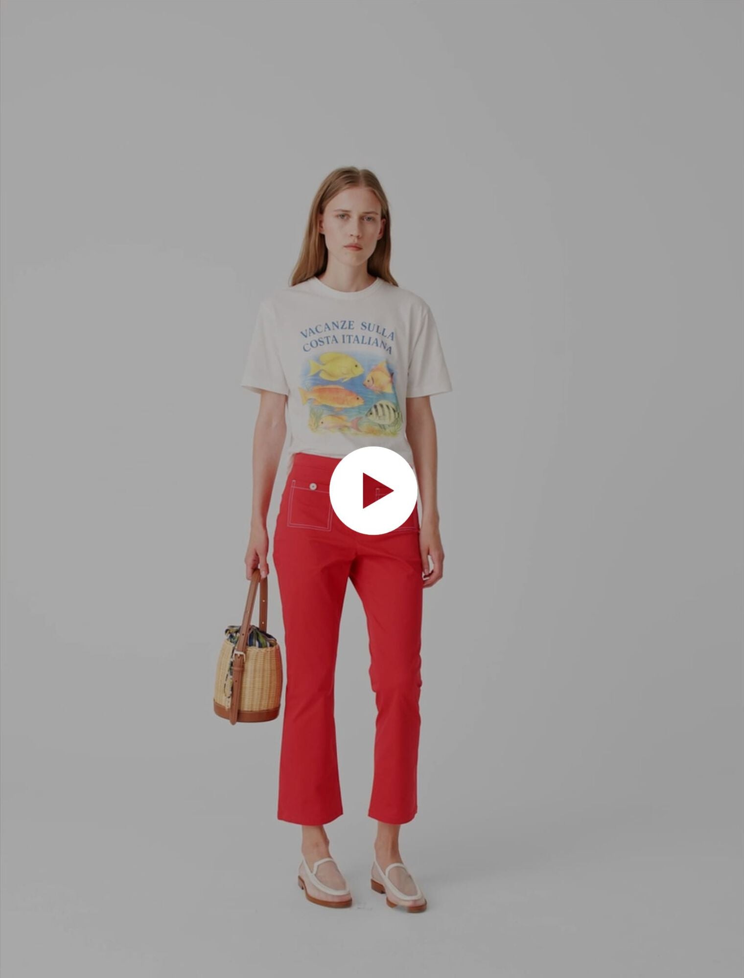 Pantalon corsaire en coton