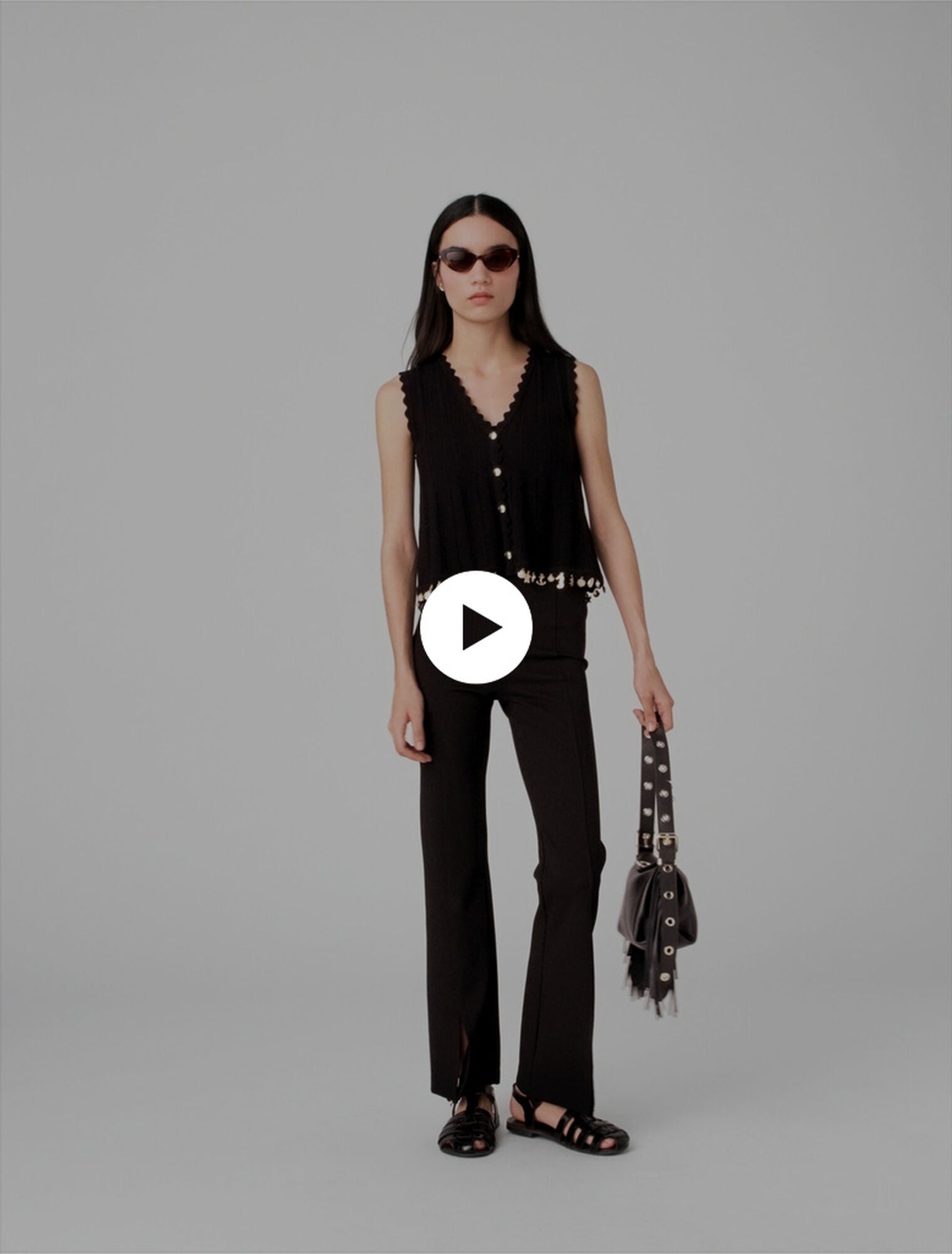 Pantalon fendu