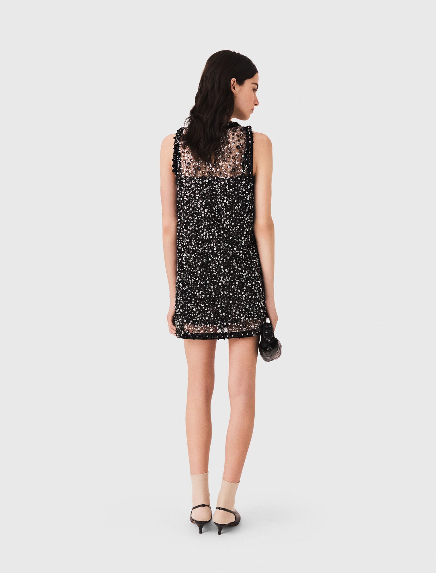 Robe strassée à motif floreal
