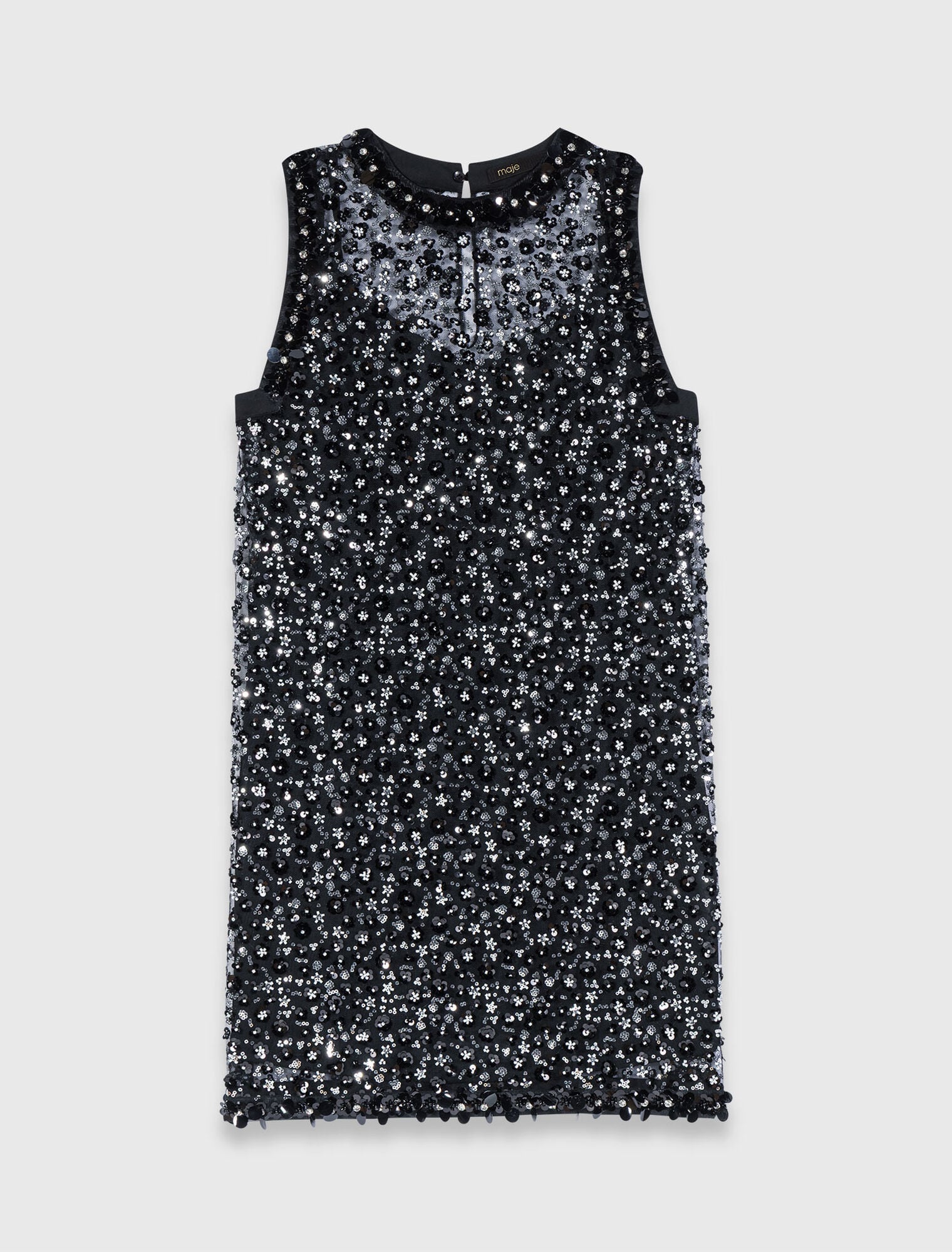 Robe strassée à motif floreal