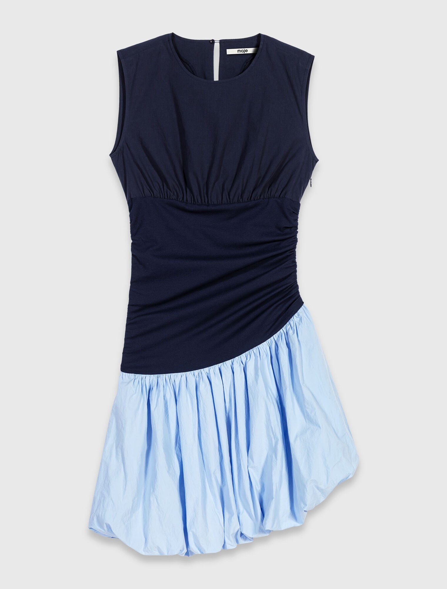Robe bi-matière en jersey et coton