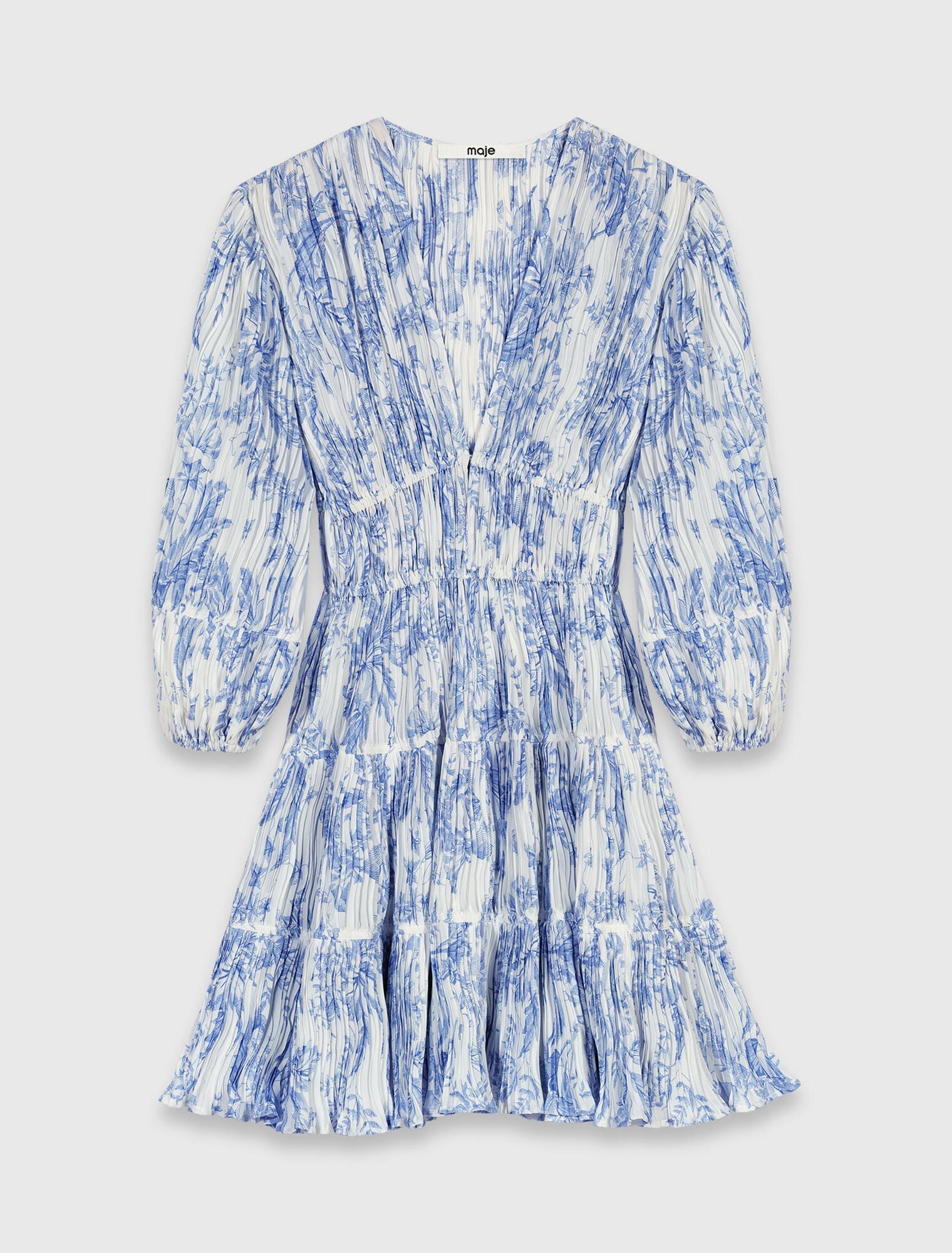 Robe plissée imprimée