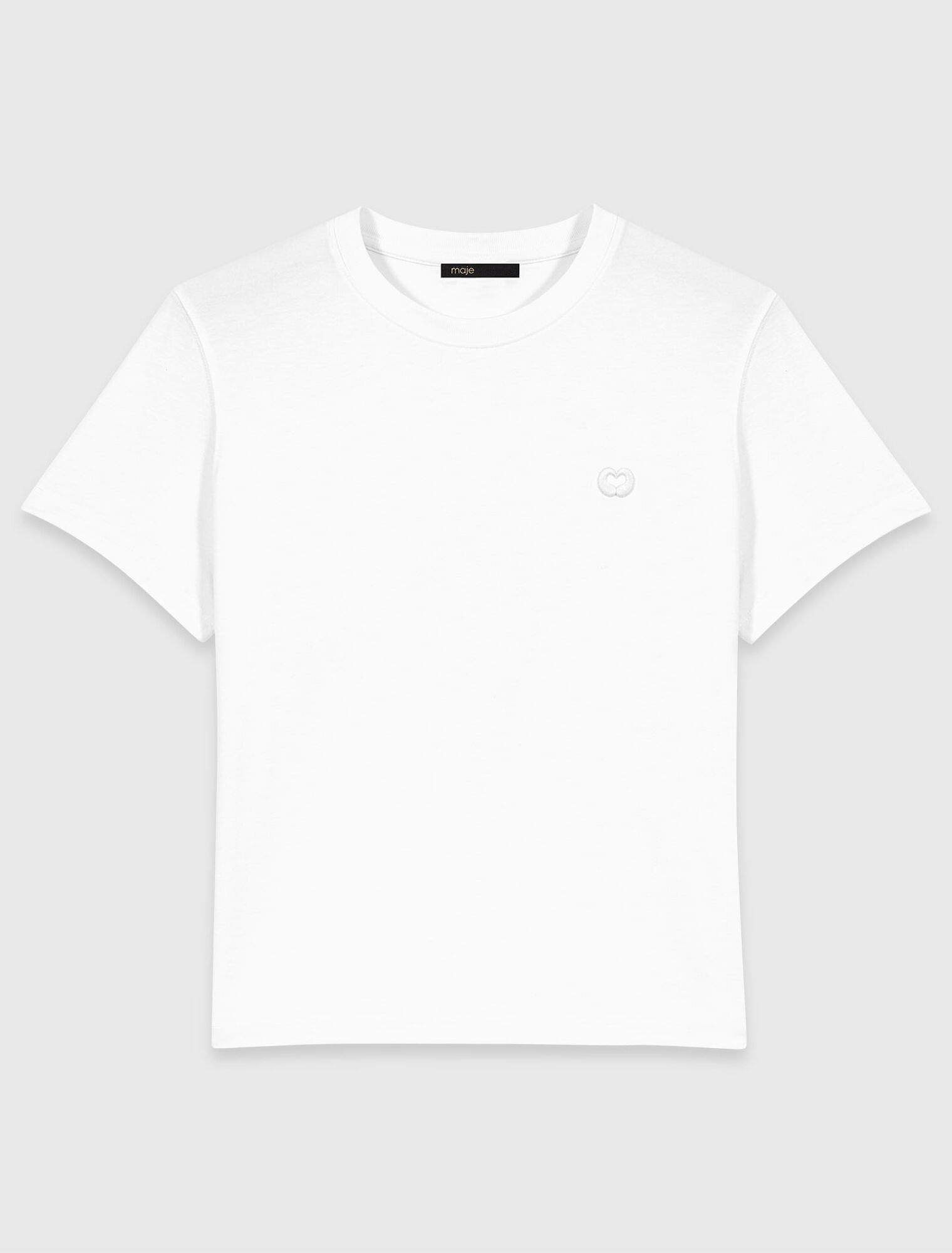 Tee shirt avec petit logo brodé