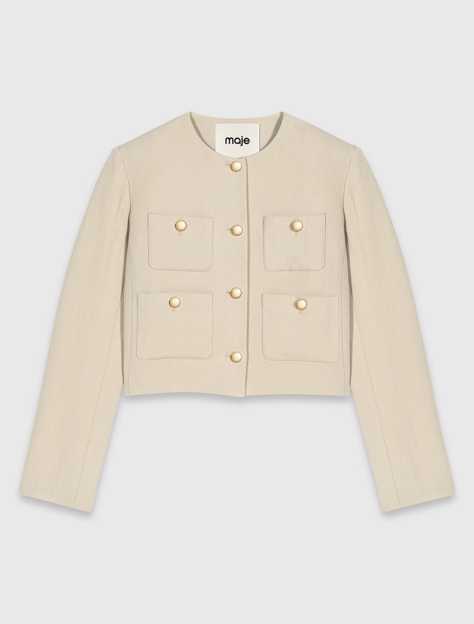 Veste courte en lin mélangé